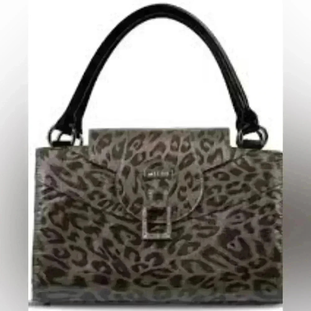 Miche Tyra black and gray animal print  cover with rhinestone buckle